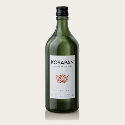 A bottle of Kosapan Sugarcane Rum on white background