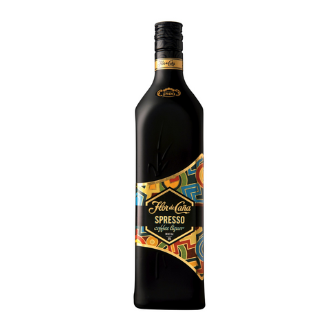 a bottle of Flor de Caña Spresso coffee liqueur