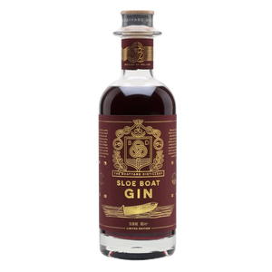 a bottle of Boatyard Sloe Boat Gin