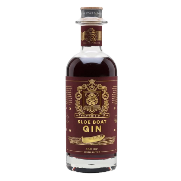 a bottle of Boatyard Sloe Boat Gin
