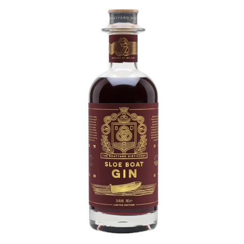 a bottle of Boatyard Sloe Boat Gin