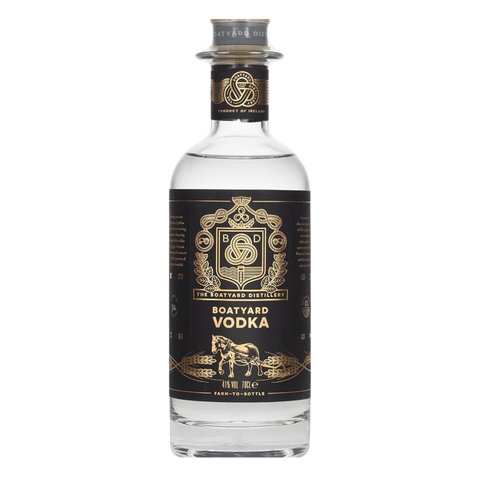 a bottle of Boatyard Vodka